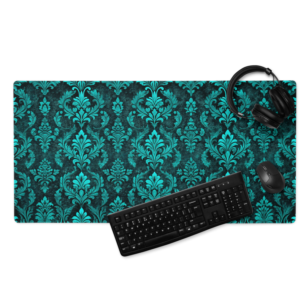 Abyss Damask | DeskScape Workstation Mat | Damask Collection
