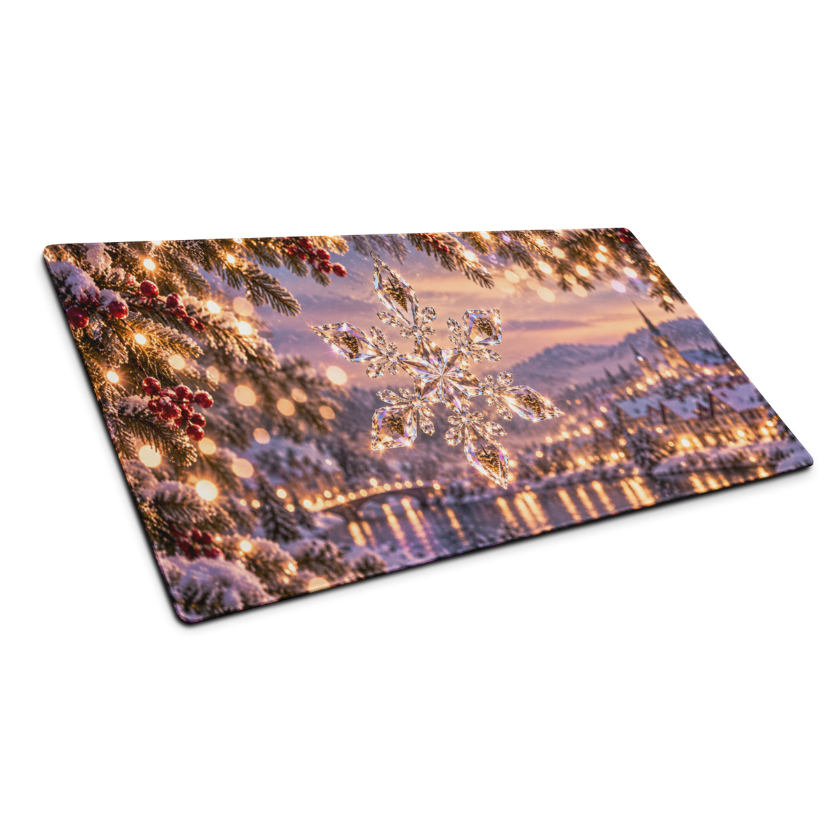 Glass Snowflake | DeskScape Workstation Mat