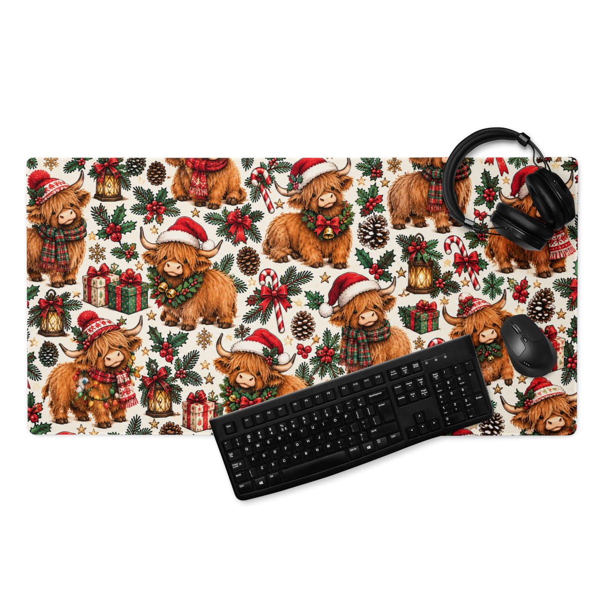 Merry Hairy Coo | DeskScape Workstation Mat
