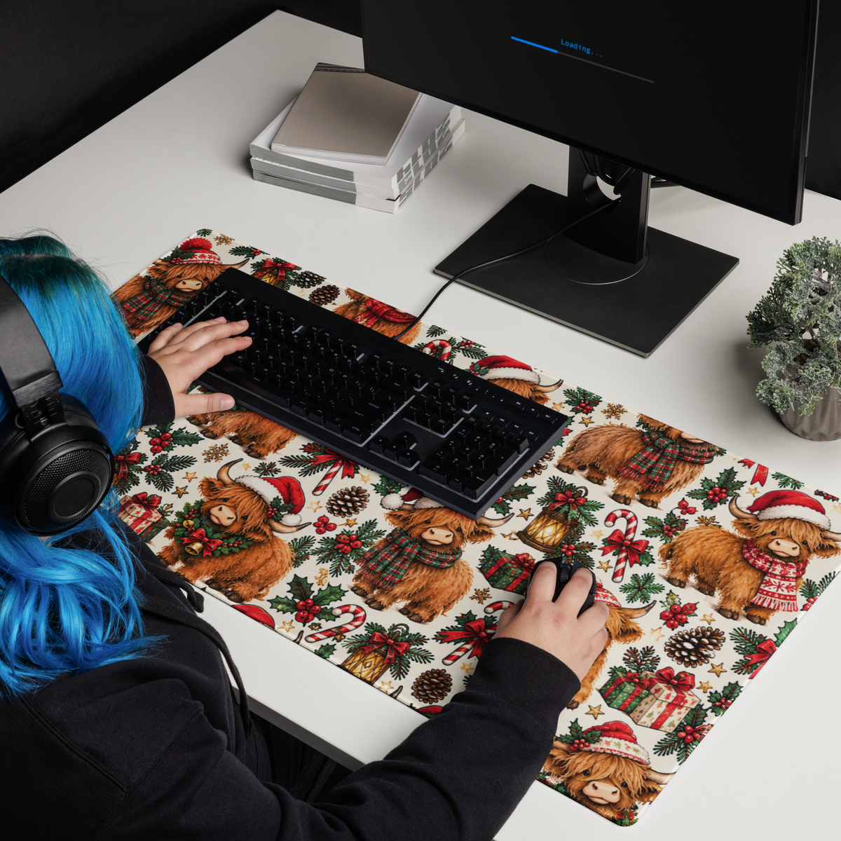 Merry Hairy Coo | DeskScape Workstation Mat