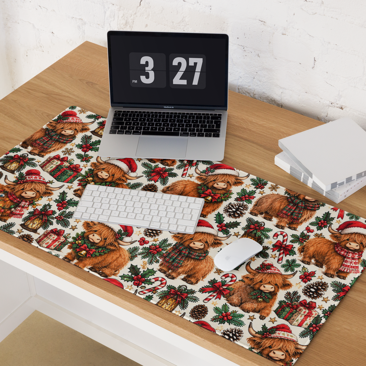 Merry Hairy Coo | DeskScape Workstation Mat