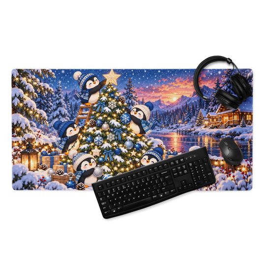Penguin Christmas | DeskScape Workstation Mat