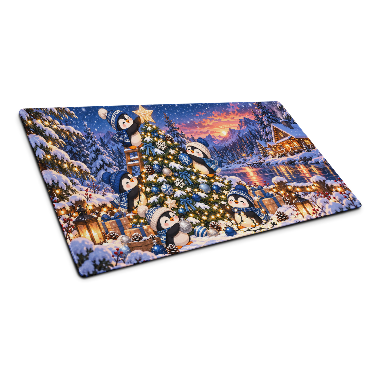 Penguin Christmas | DeskScape Workstation Mat
