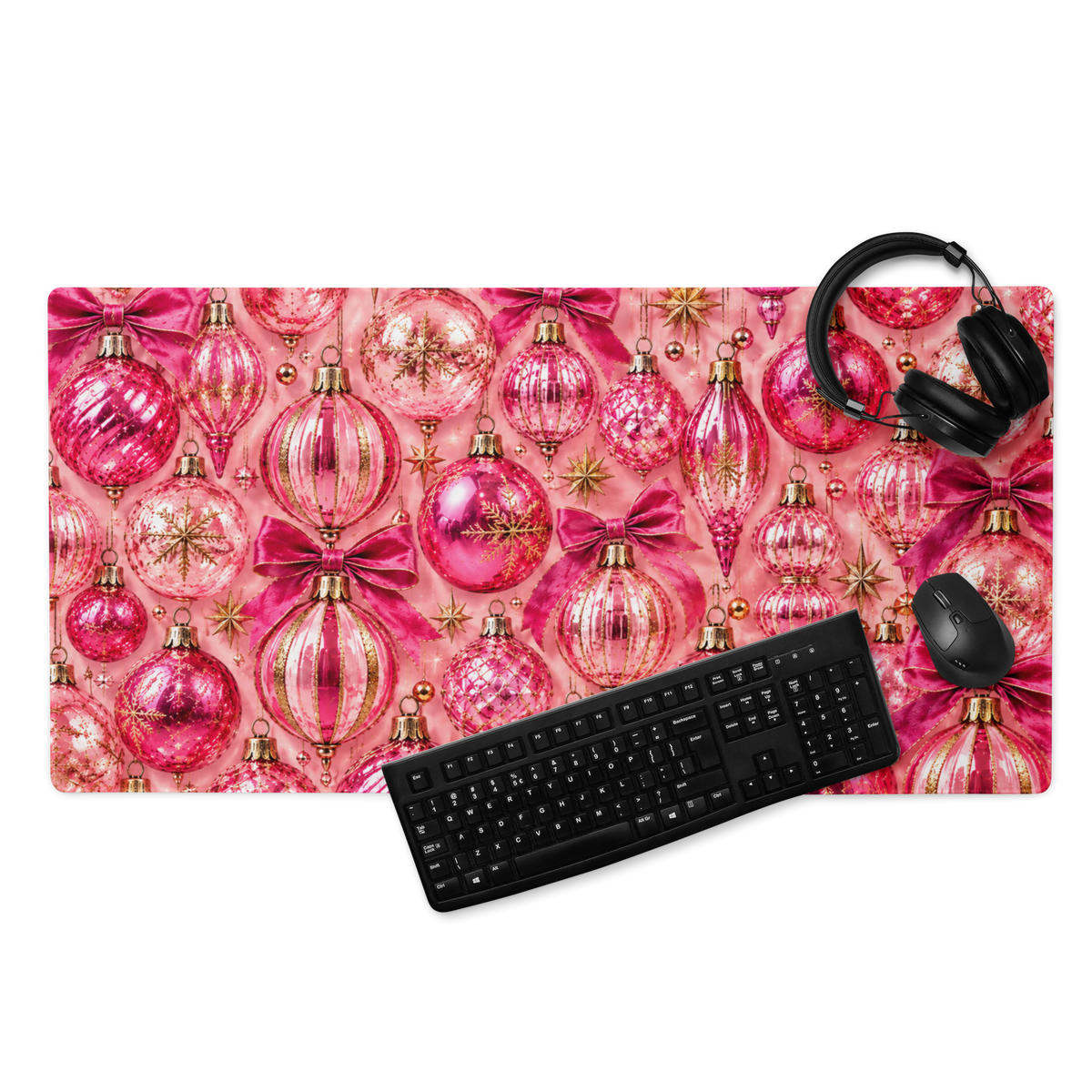 Pink Ornaments | DeskScape Workstation Mat