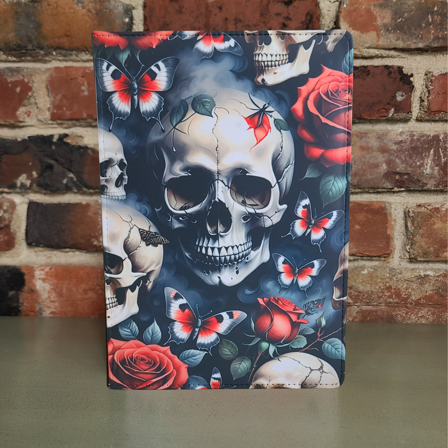 Skull And Red Roses Journal