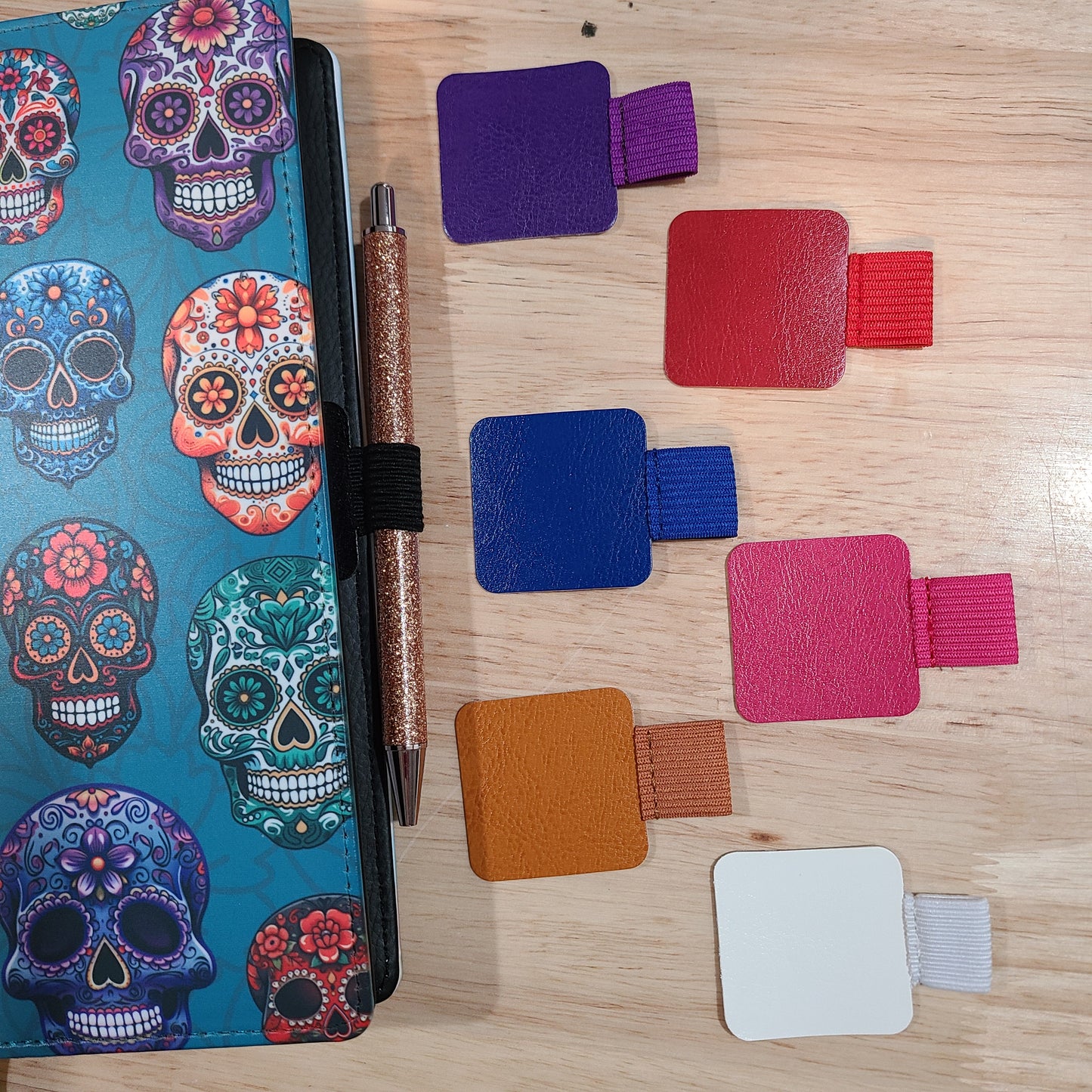 Journal Pen Loop, Elastic Loop, Leather Pen Holder, Pencil Holder