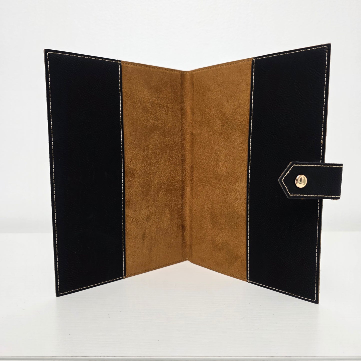Studio Luxe Obsidian Black Faux Leather Journal Cover