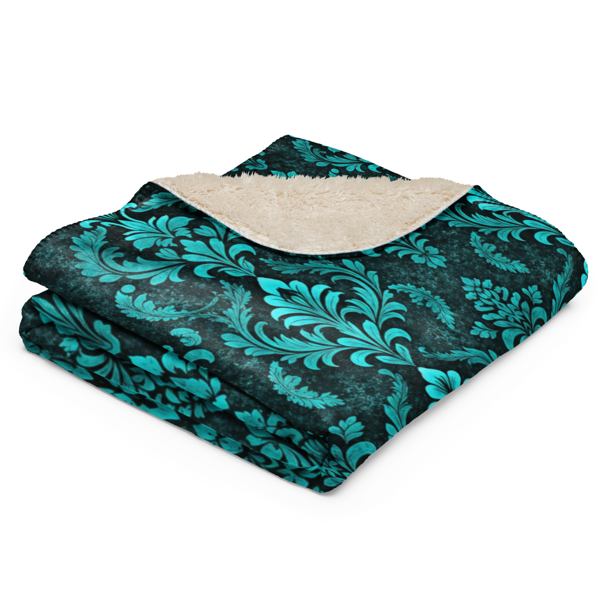 Abyss Damask | Sherpa Blanket | Damask Collection