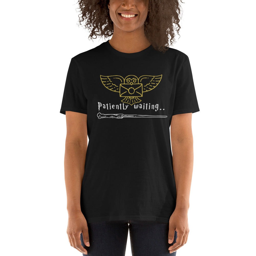 Hogwarts Acceptance Letter, Patiently Waiting, Wizarding World, Wizard, Harry Potter, Nerd, Family Vacation Short-Sleeve Unisex T-Shirt
