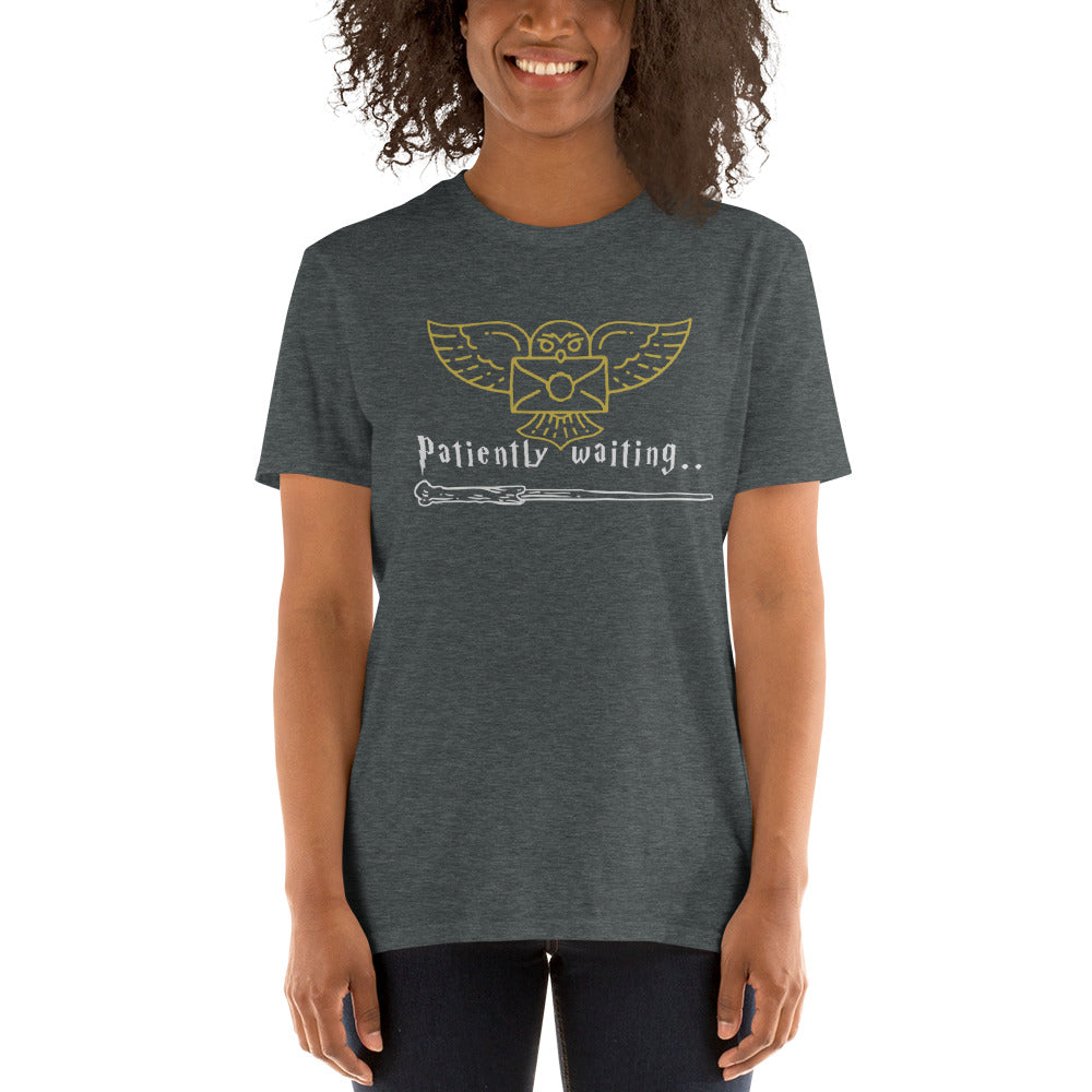 Hogwarts Acceptance Letter, Patiently Waiting, Wizarding World, Wizard, Harry Potter, Nerd, Family Vacation Short-Sleeve Unisex T-Shirt