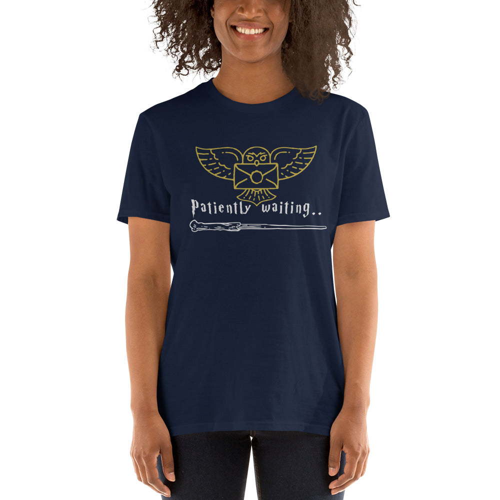 Hogwarts Acceptance Letter, Patiently Waiting, Wizarding World, Wizard, Harry Potter, Nerd, Family Vacation Short-Sleeve Unisex T-Shirt