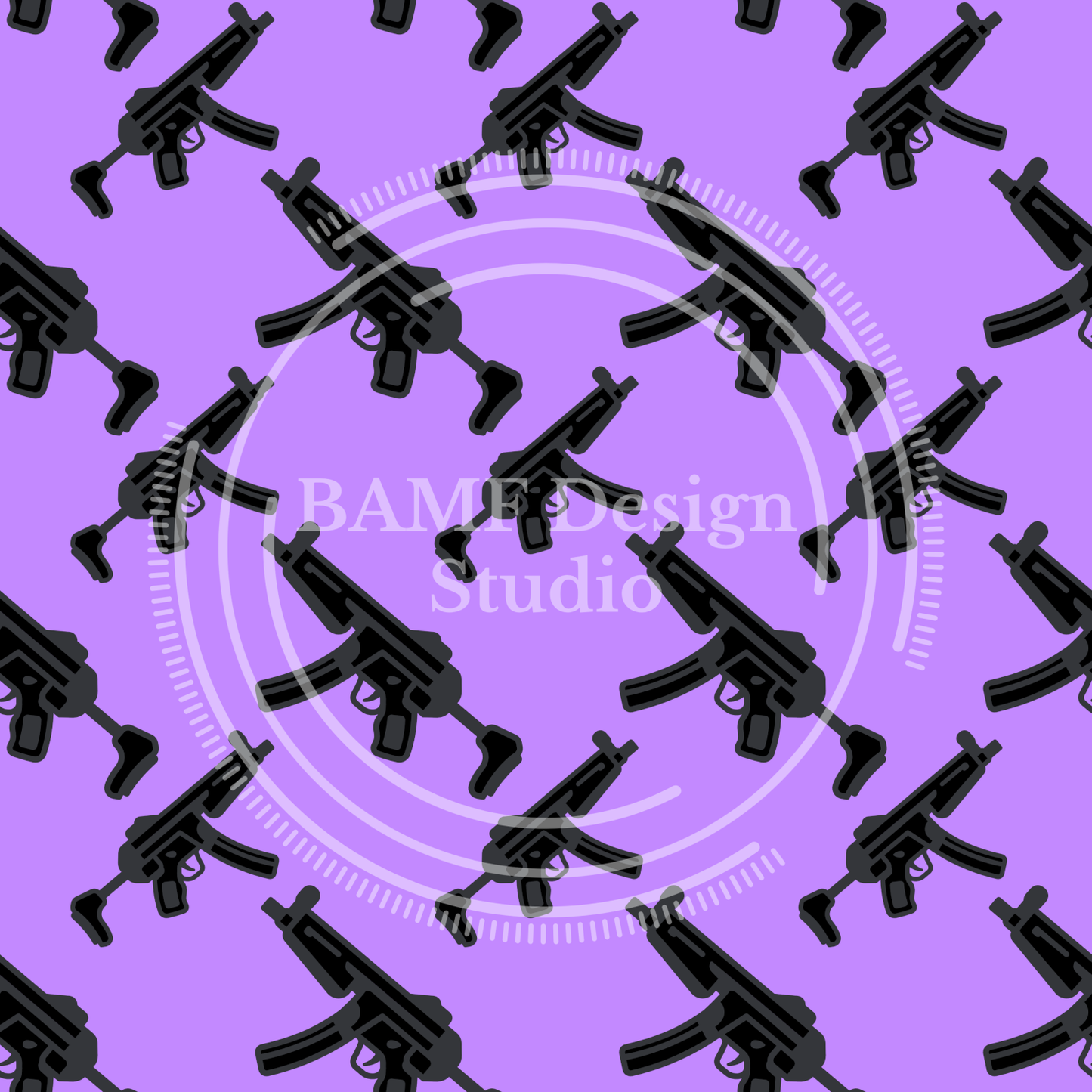 MP5 Purple Rain | Hawaiian Button Down | Pew Pew Collection