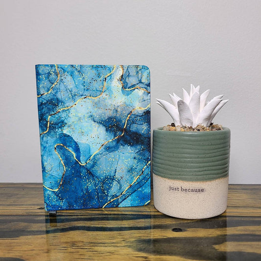 Blue and Gold Abstract Journal