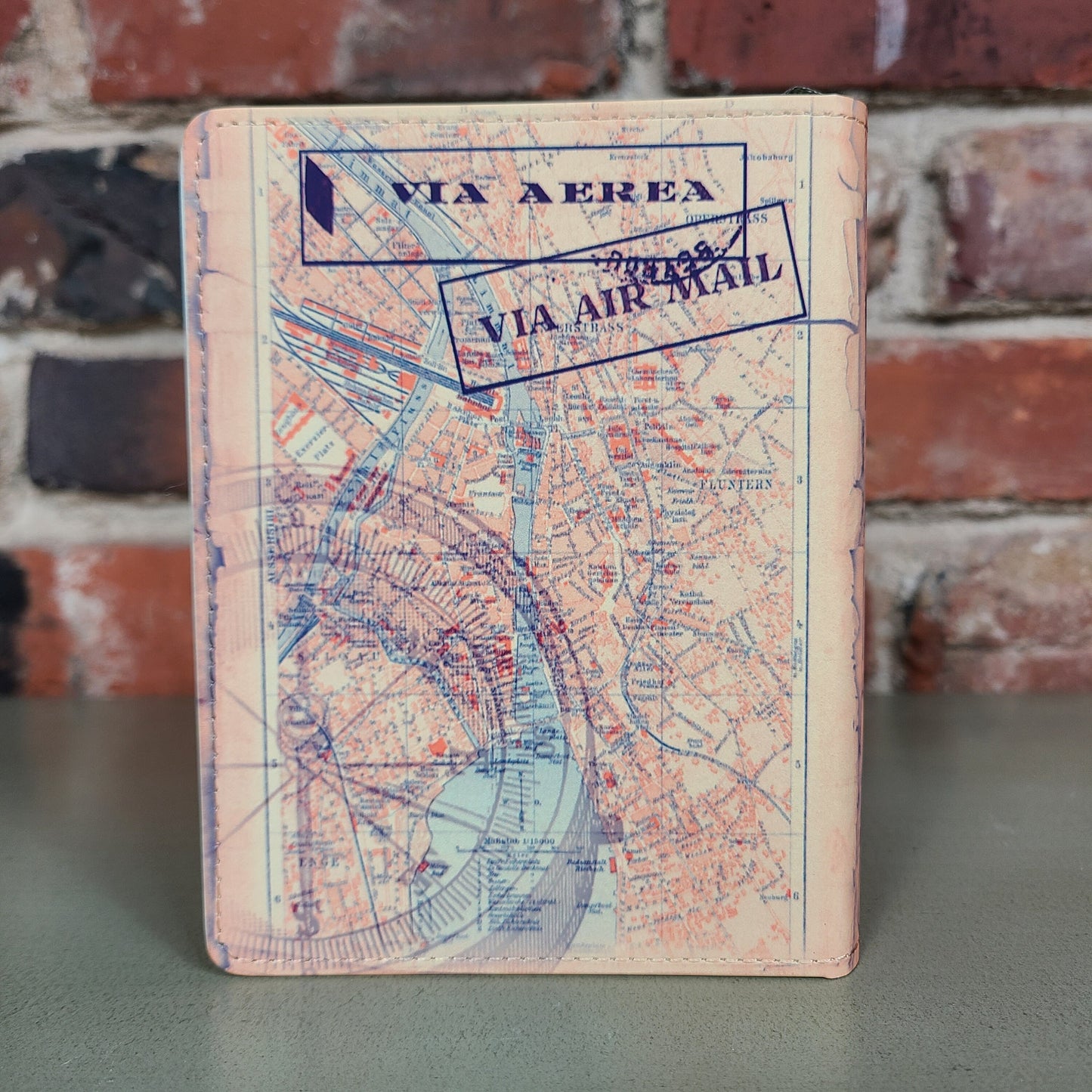 Vintage Map and Suitcase Journal