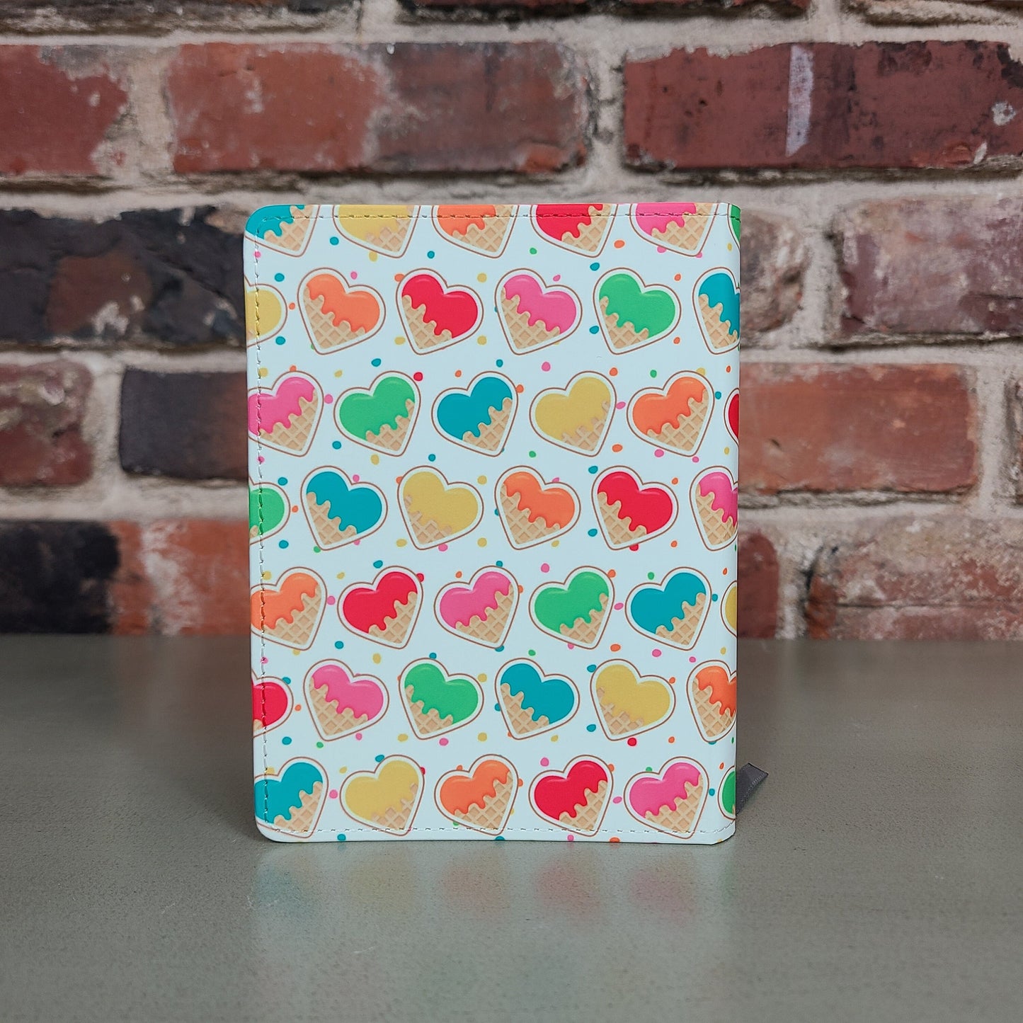 Rainbow Heart Waffle Cone Journal