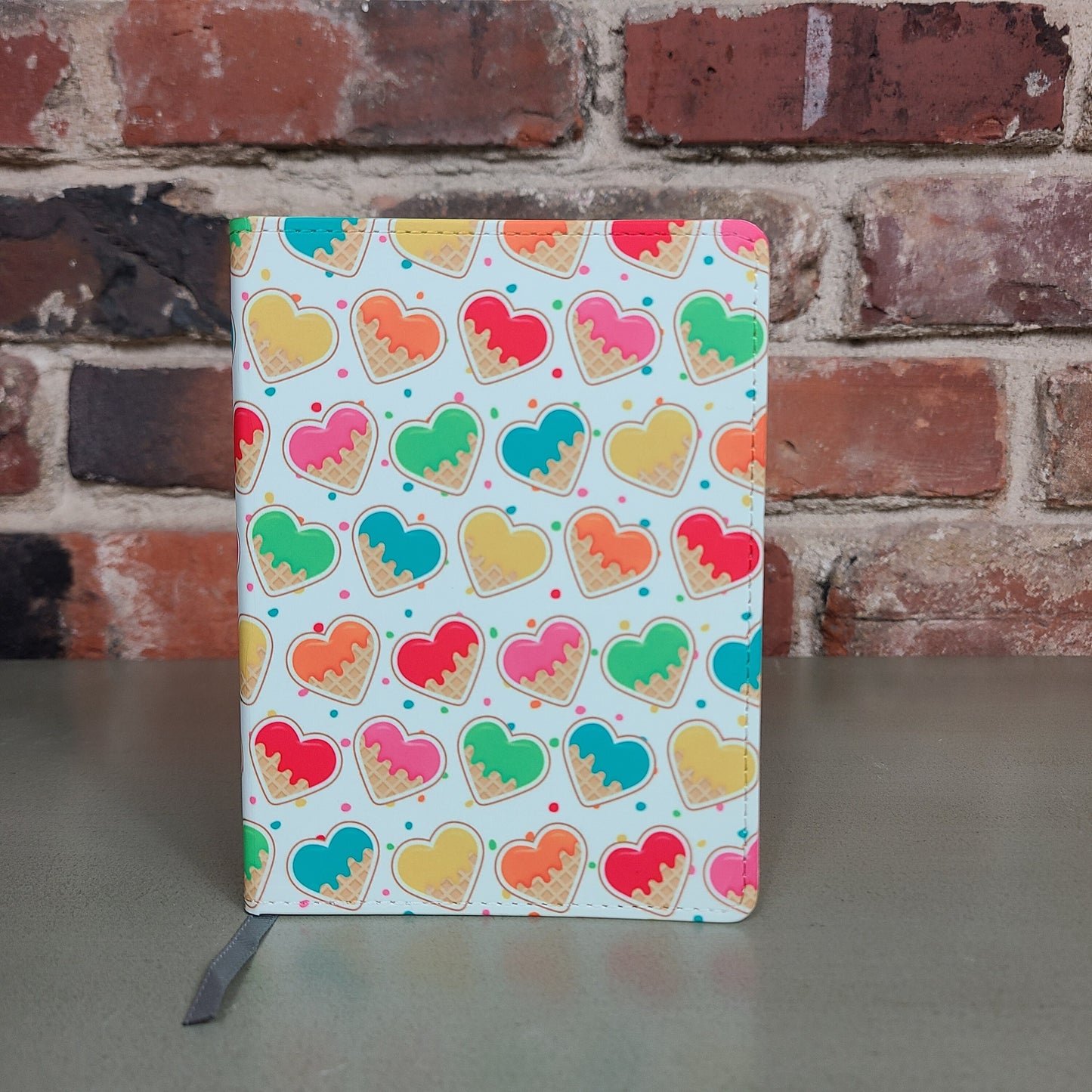 Rainbow Heart Waffle Cone Journal