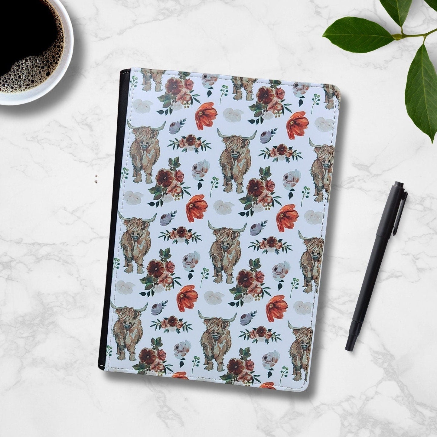 Highland Cow Floral Journal